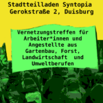 Vernetzungstreffen: Gartenbau, Forst, Landwirtschaft und Umweltberufen