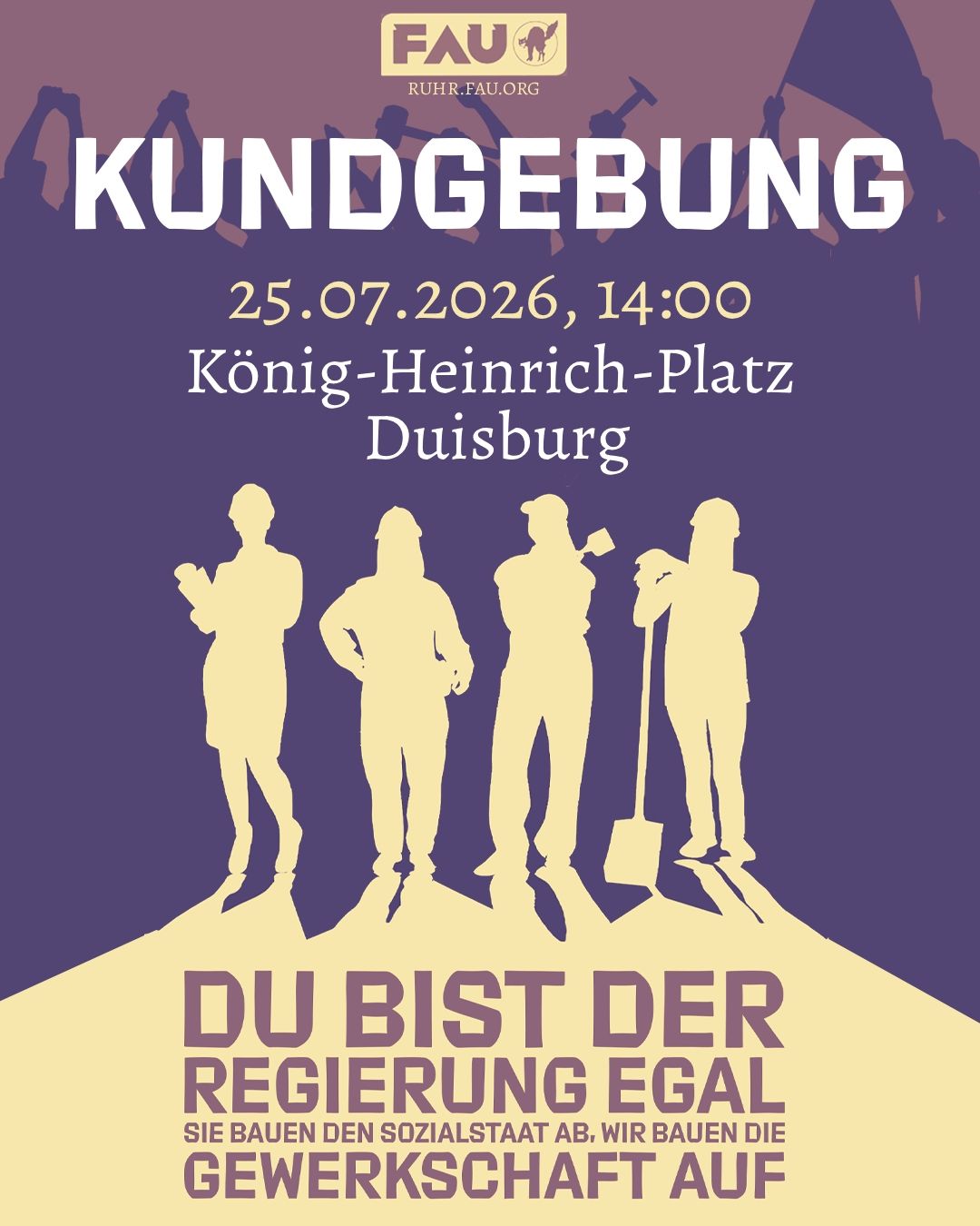 Kundgebung: Du bist der Regierung egal