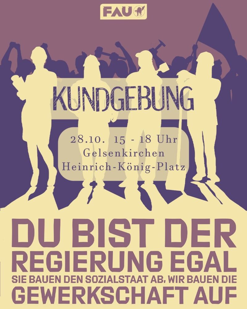Flyer zur Kundgebung "Du bist der Regierung egal"