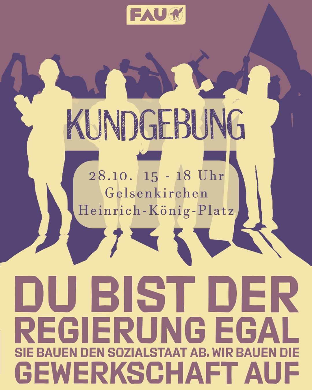 Kundgebung "Du bist der Regierung egal"